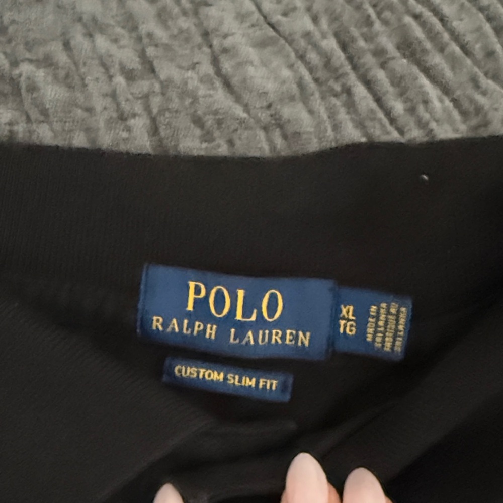 Ralph Lauren Black Custom Slim Fit Polo - Picture 2 of 5